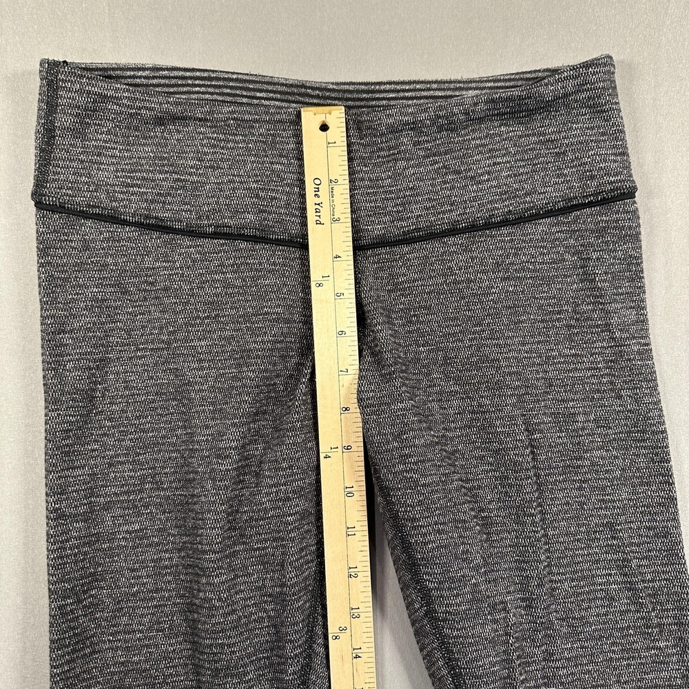 Lululemon Leggings Womens Apx:Med Gray Mid Rise Ankle Yoga Athletic Stretch - Picture 7 of 8
